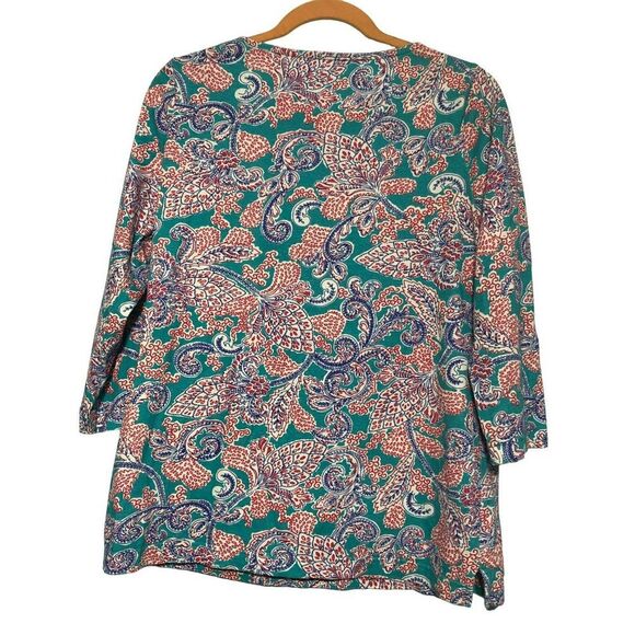 Talbots Bandana Paisley Tunic Top - Picture 4 of 6
